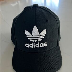 adidas Black Cap with White Trefoil Logo